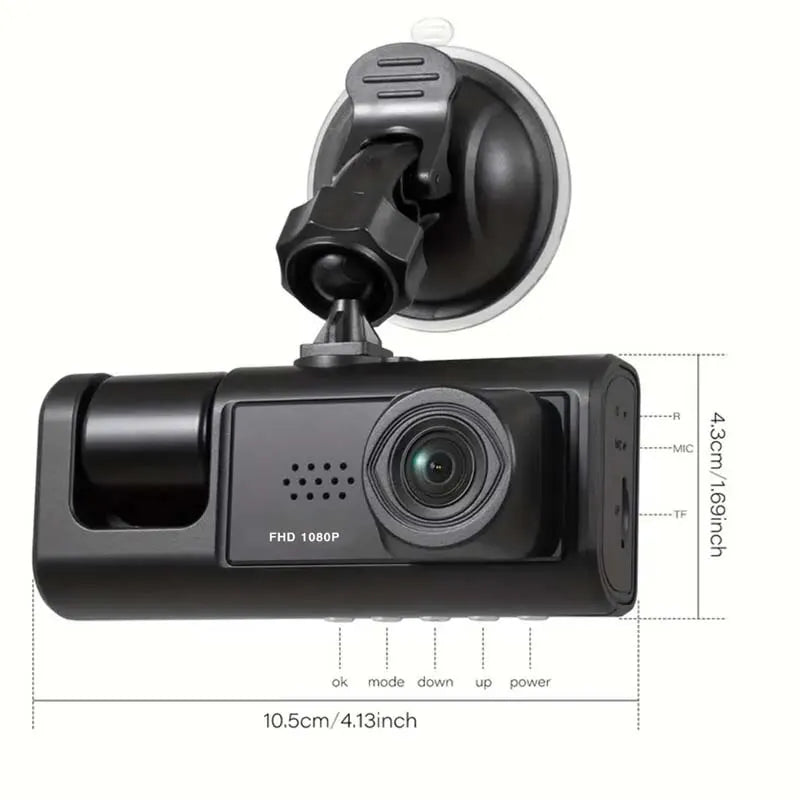 2-Inch Screen Wifi Link 1080P HD Dashcam with Night Vision 2/3 Lenses