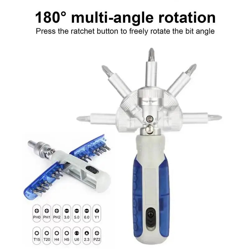 14-in-1 Multi-Bit Magnetic Ratchet Screwdriver Set