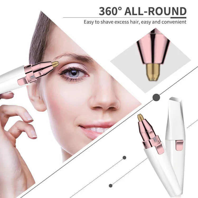 2-in-1 Women's Eyebrow and Facial Hair Removal Device