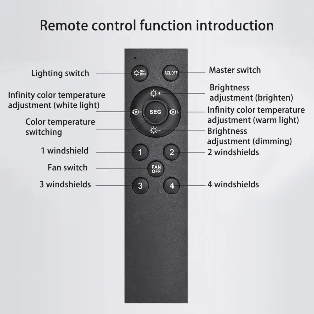 2-in-1 Quiet Adjustable Fan Light with Remote Control for Bedroom