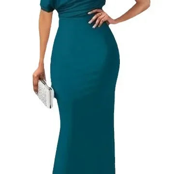 2025 WOMEN'S ELEGANT SLEEVELESS OFF SHOULDER BODYCON LONG FORMAL PARTY EVENING DRESS