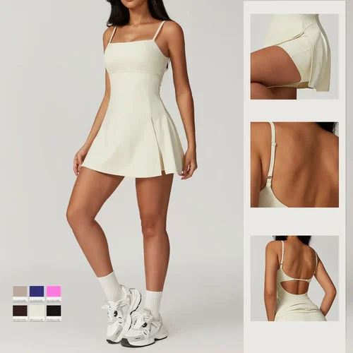 2 in 1 Split Hem Sports Dress