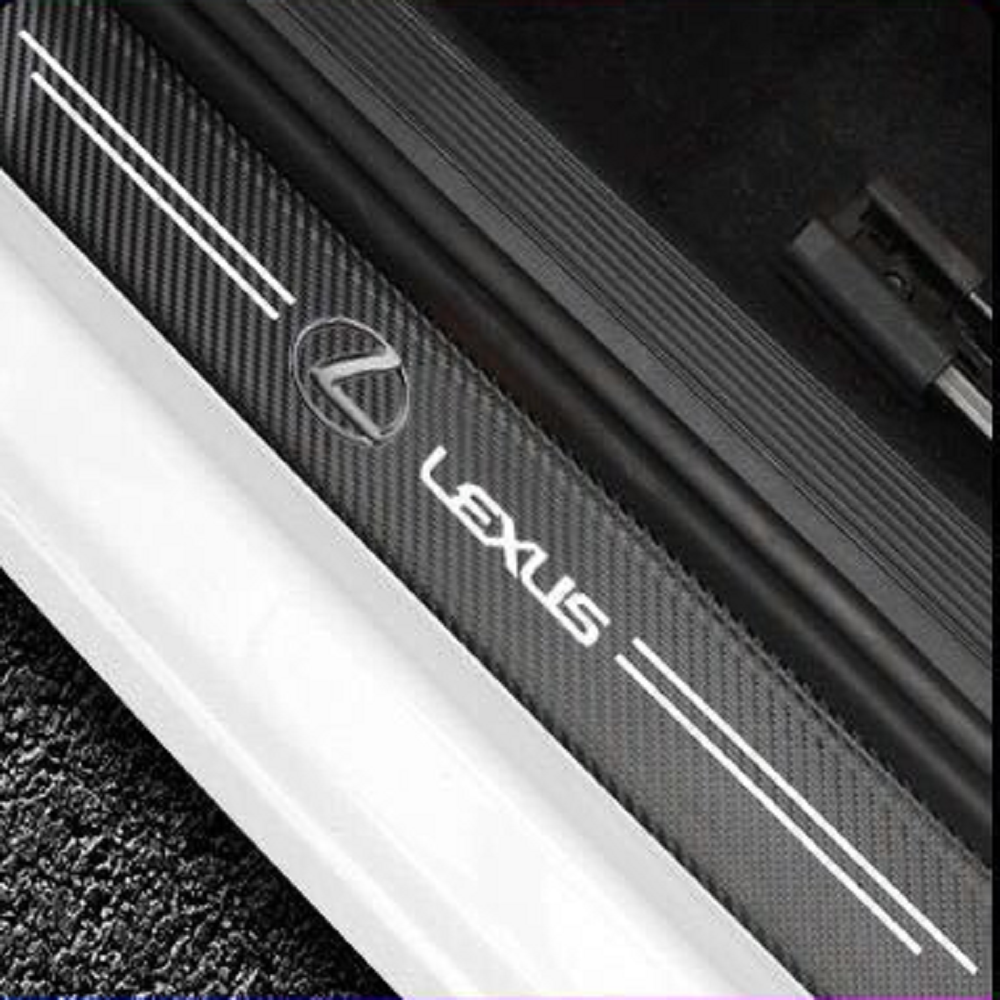 Carbon fibre car door sill sticker