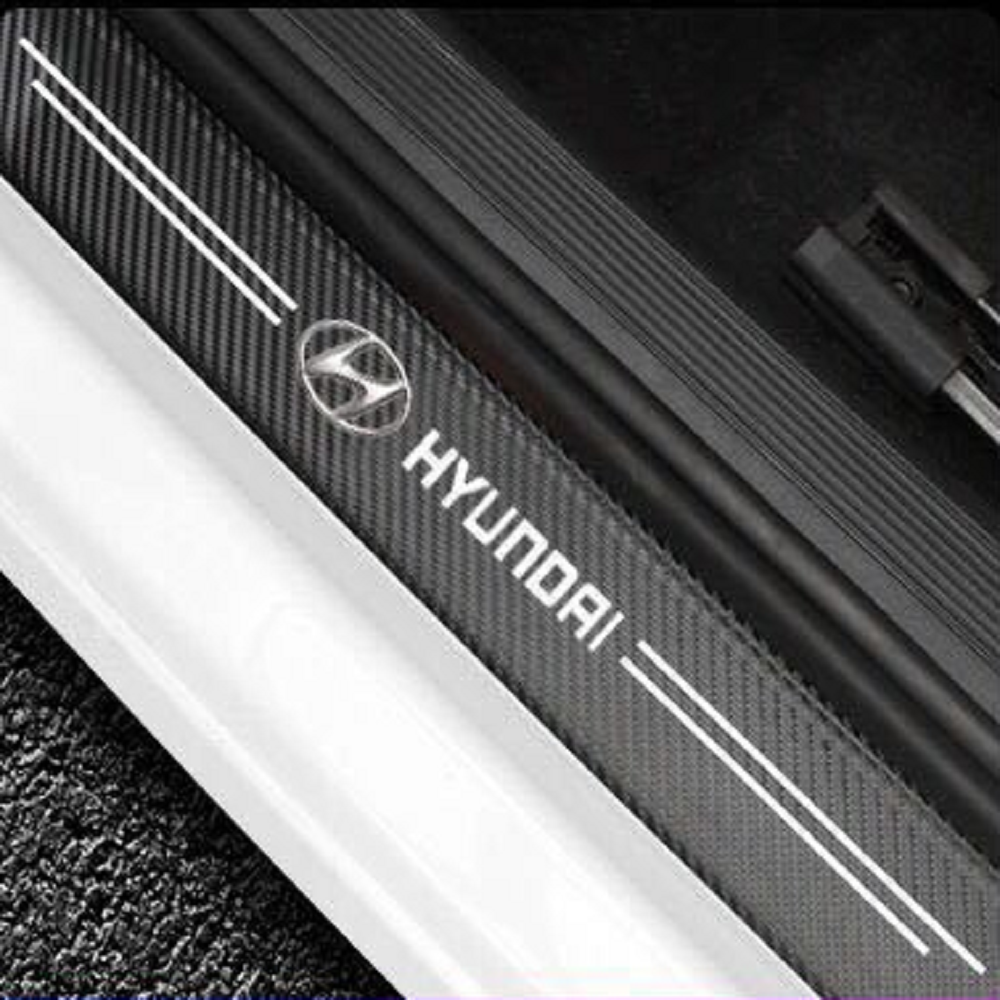 Carbon fibre car door sill sticker