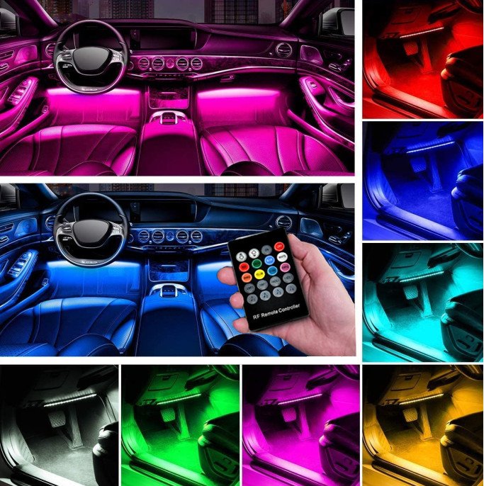 Car Interior Ambient Lights - (Contains 4 light bars)
