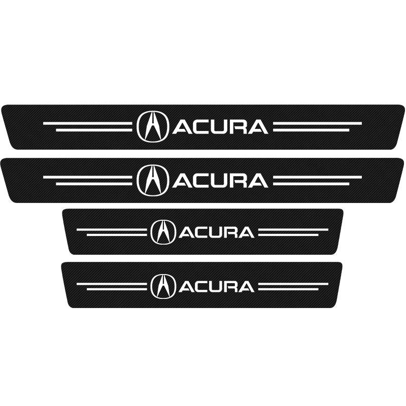 Carbon fibre car door sill sticker