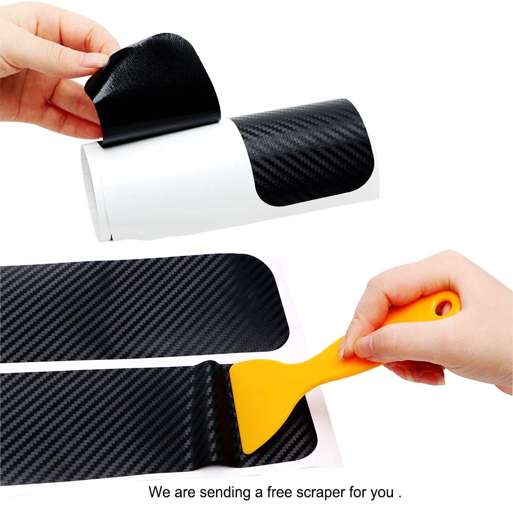 Carbon fibre car door sill sticker