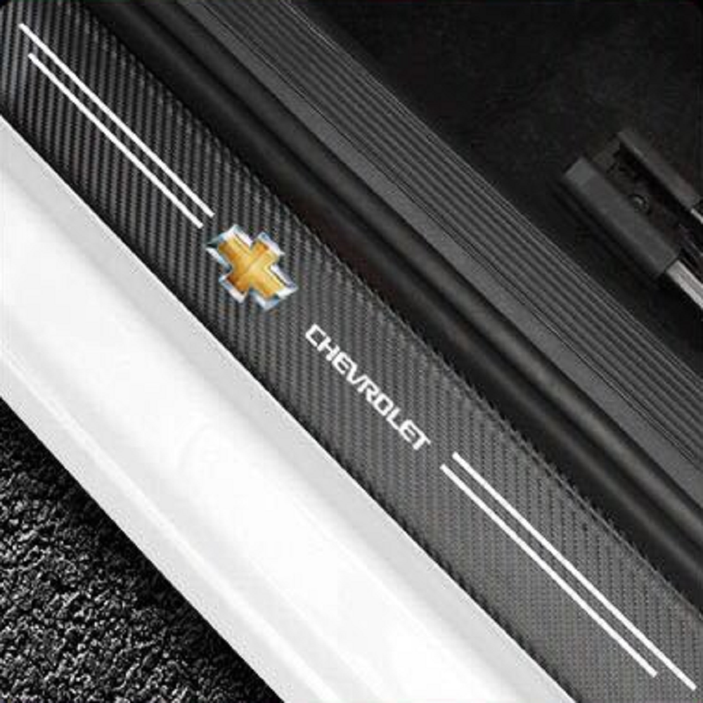 Carbon fibre car door sill sticker