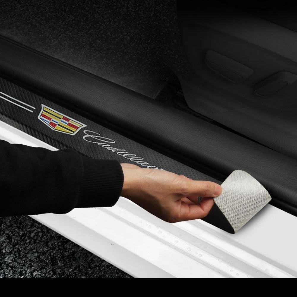 Carbon fibre car door sill sticker