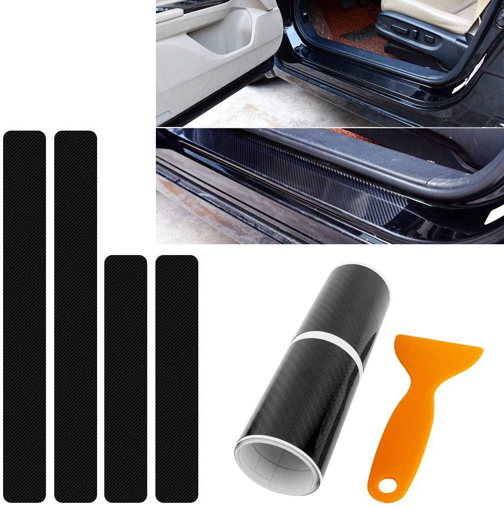 Carbon fibre car door sill sticker
