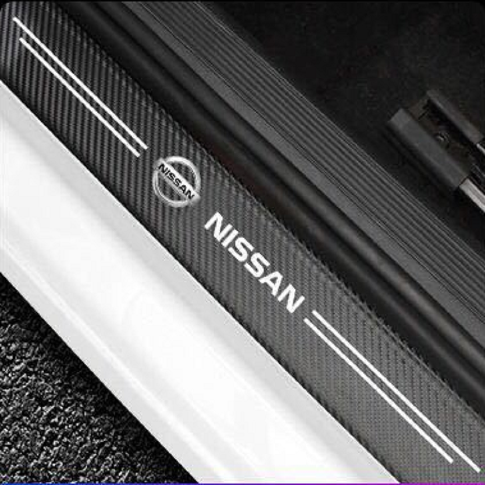 Carbon fibre car door sill sticker