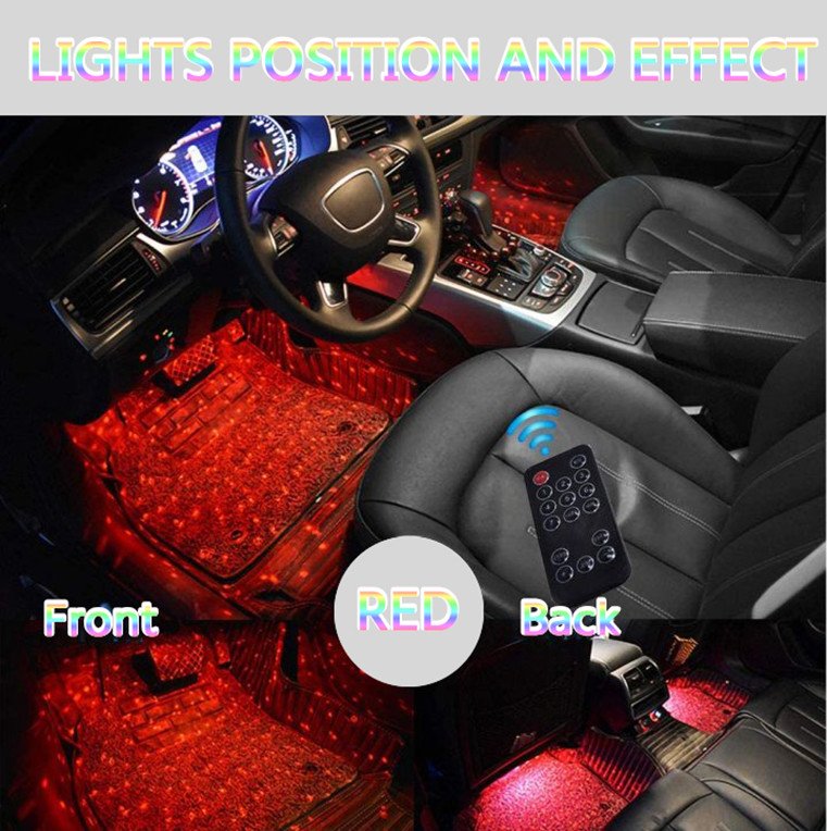 Car Interior Ambient Lights - (Contains 4 light bars)