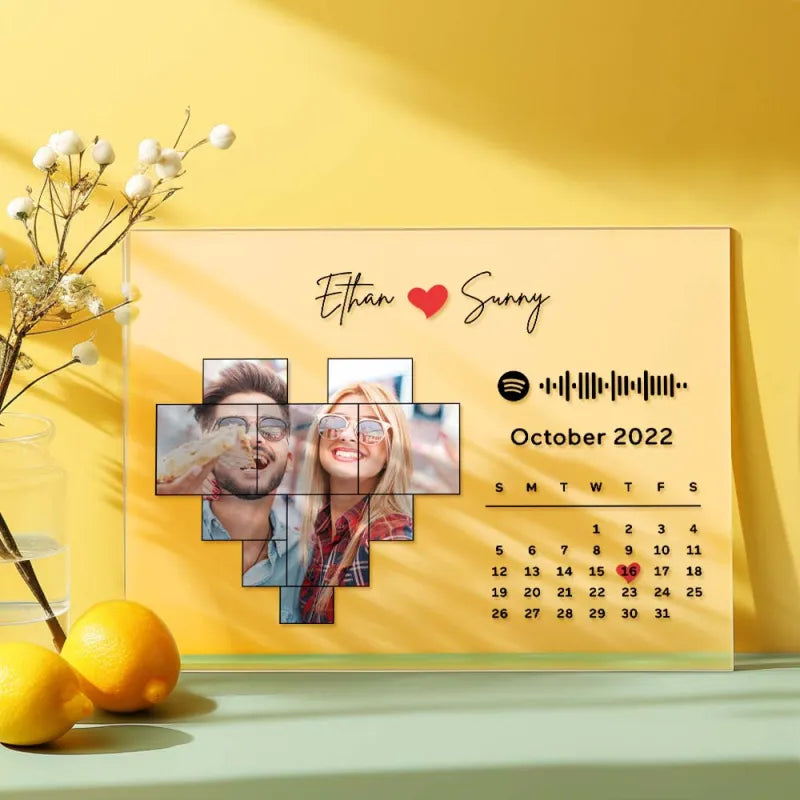 Custom Spotify Plaque Spotify Code Song Decor Photo Decor Anniversary Gift For Couples