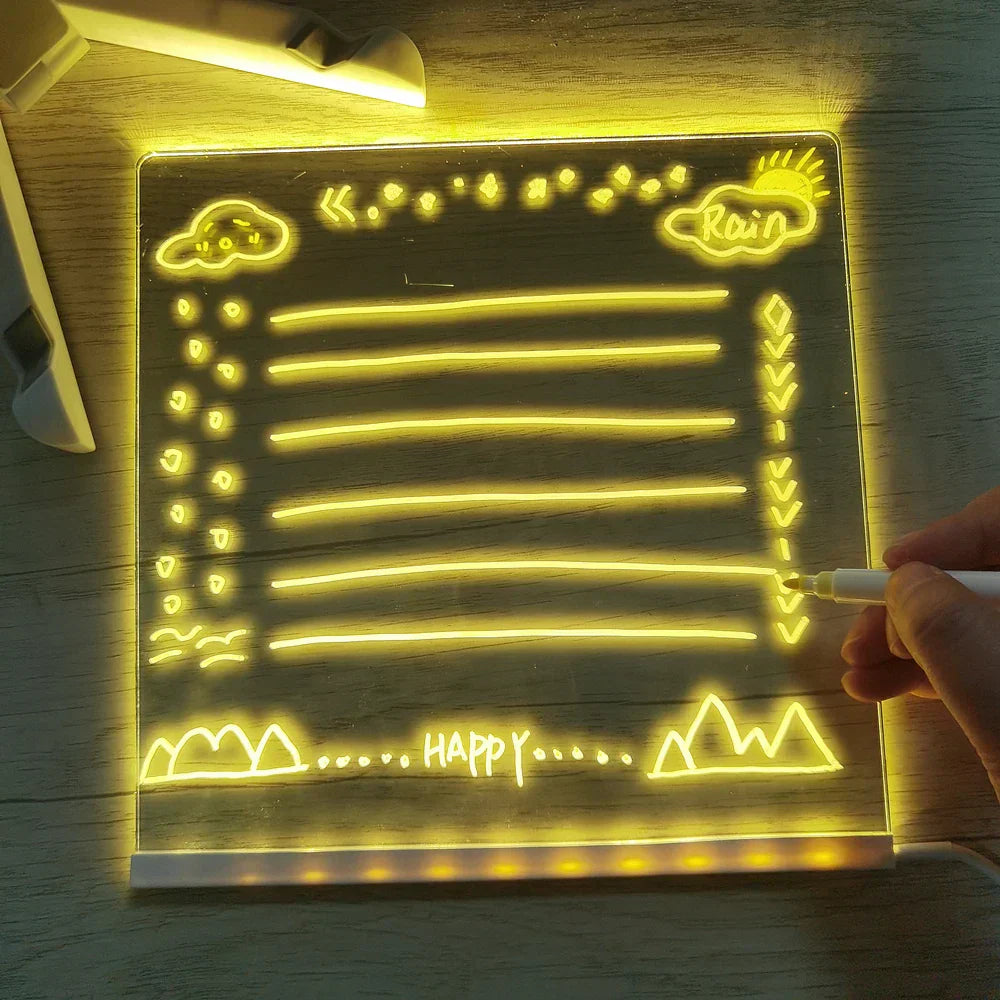 Creative Rewritable Acrylic LED Message Board
