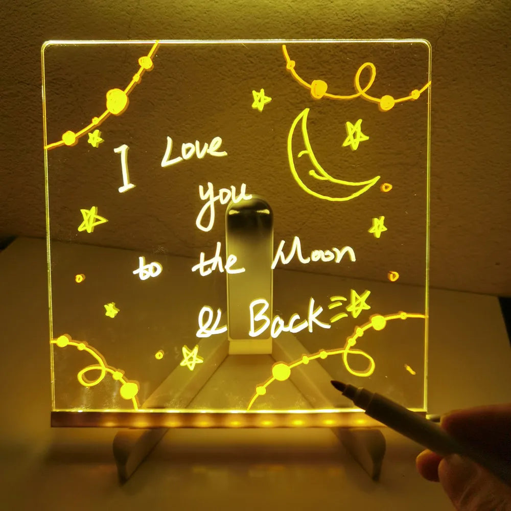 Creative Rewritable Acrylic LED Message Board