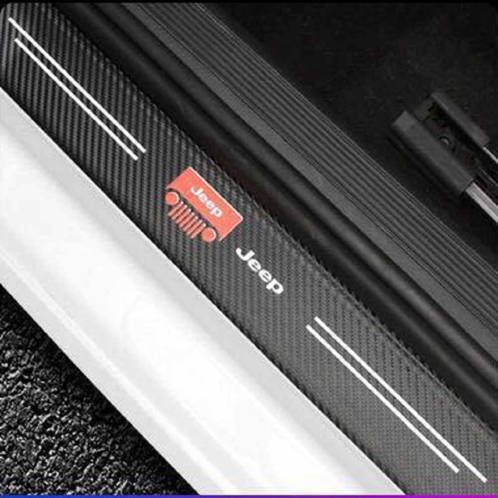 Carbon fibre car door sill sticker