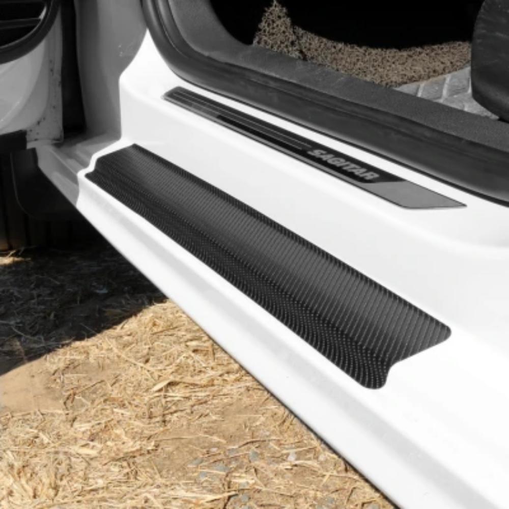 Carbon fibre car door sill sticker