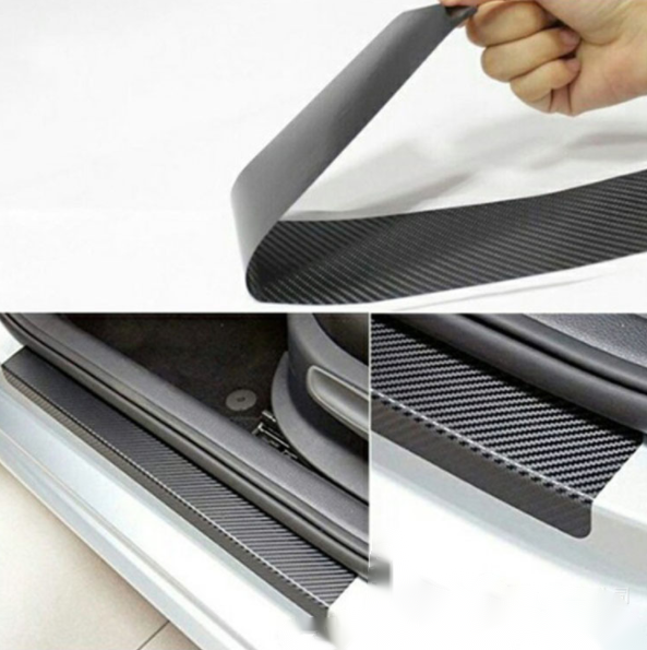 Carbon fibre car door sill sticker