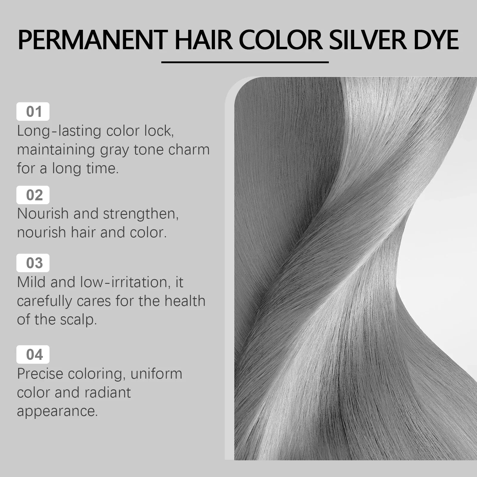 2-in-1 Natural Essence Extract Silver Hair Dye