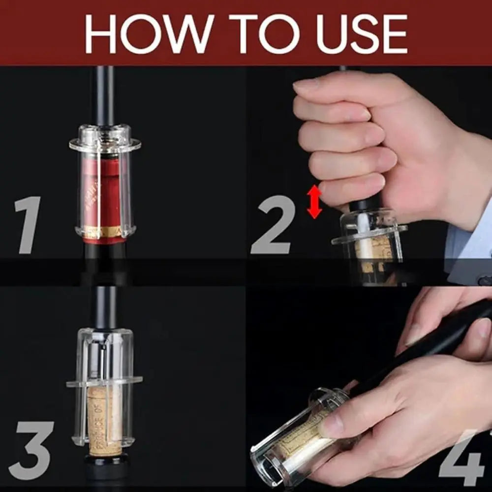 Air Pump Cork Remover Wine Bottle Opener Set