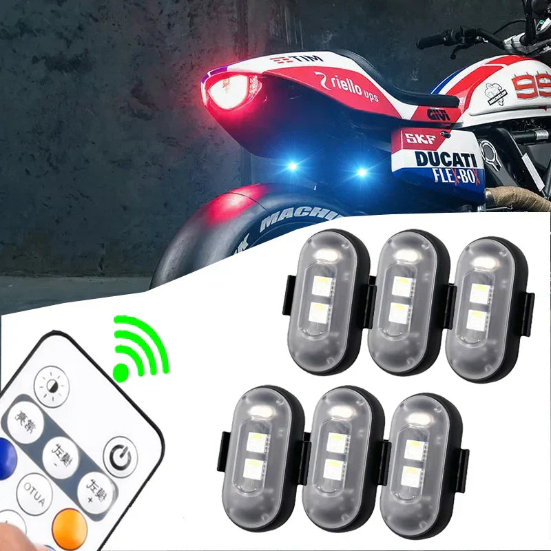 Colorful Car LED Light, Wireless Remote Control LED Strobe Light