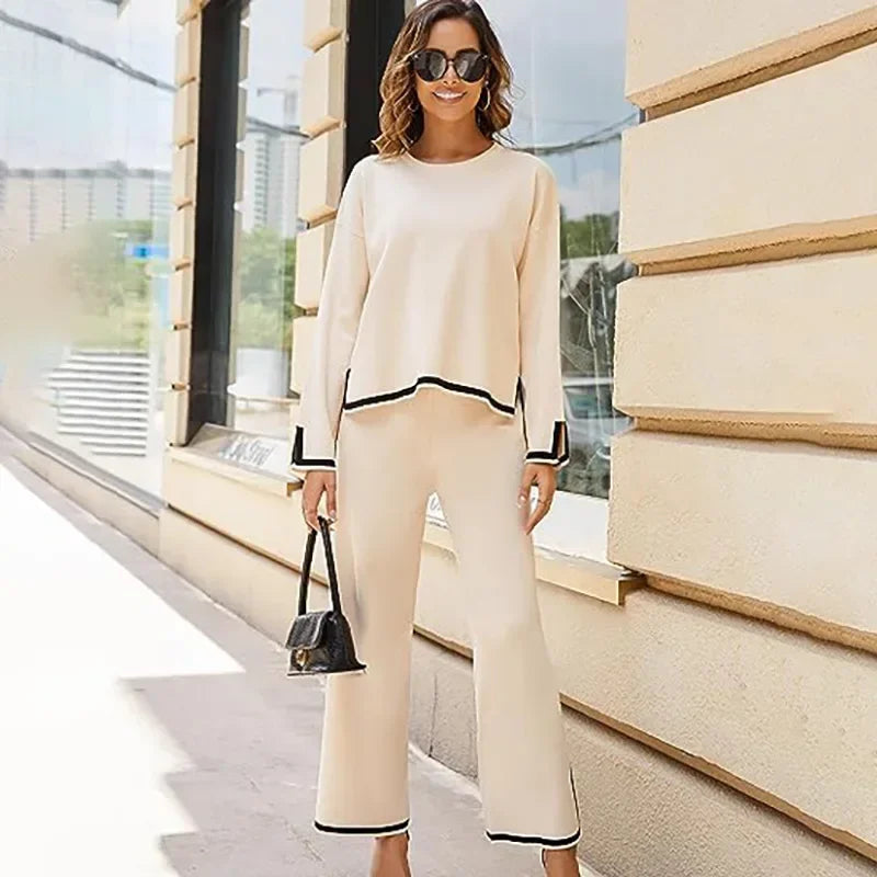 Classy Elastic Knit Lounge Set