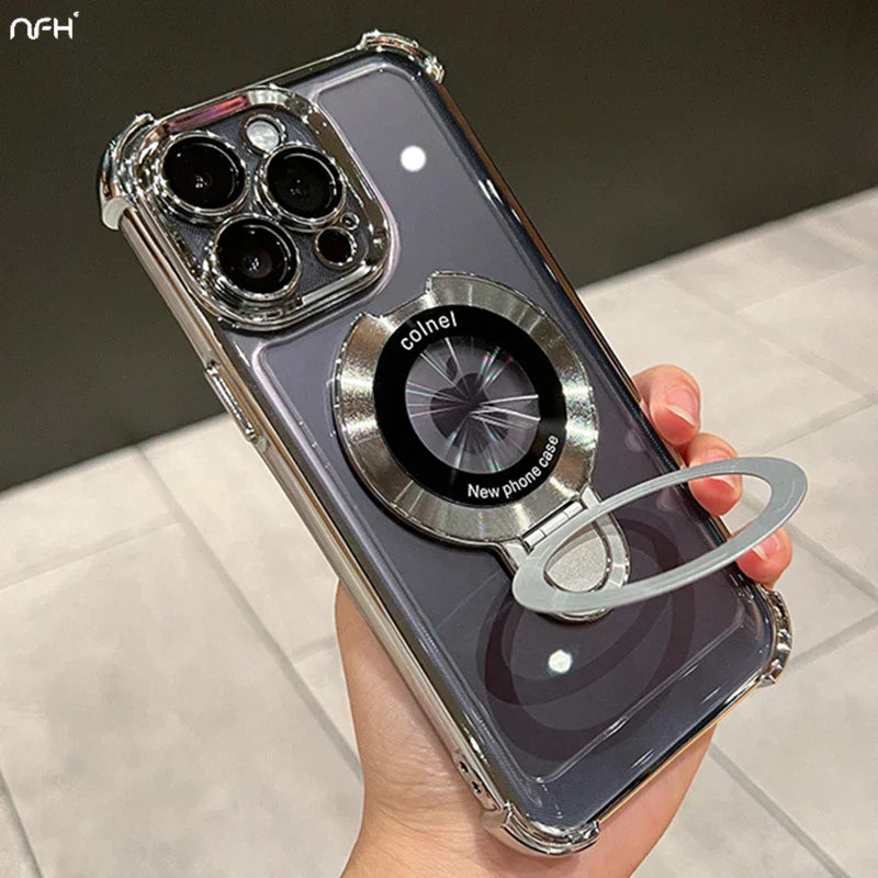 Airbag Four Corners Anti-Drop Magnetic Bracket Case Cover for iPhone