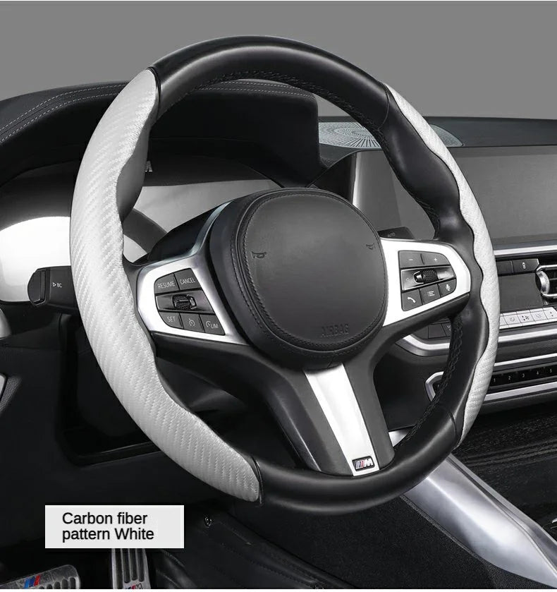 Car Carbon Fiber Steering Wheel Cover（2PCS）