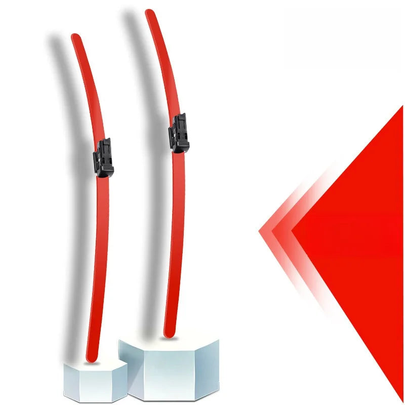 Colorful Boneless Silent Windshield Wipers - Clear Vision in Style!