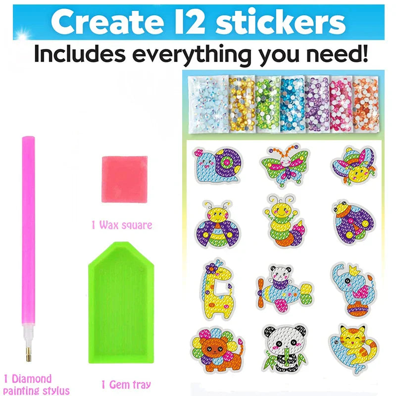 children's free stick cartoon diamond painting