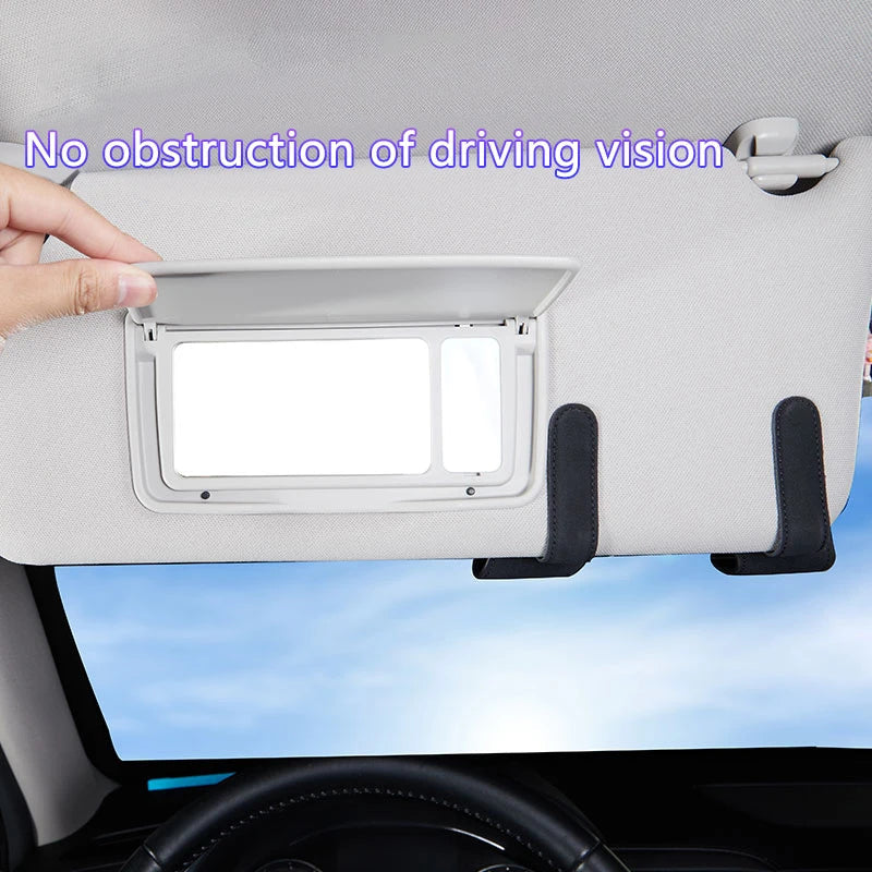 Car Multi-Functional High-Grade Leather Glasses Holder