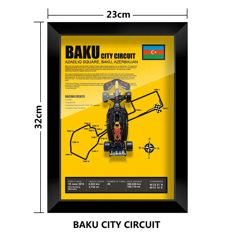 Bburago Verstappen F1 1/43 Red Bull RB20 racing car Model wall art formula 1 Las Vegas Miami USA Singapore circuits 2024 poster