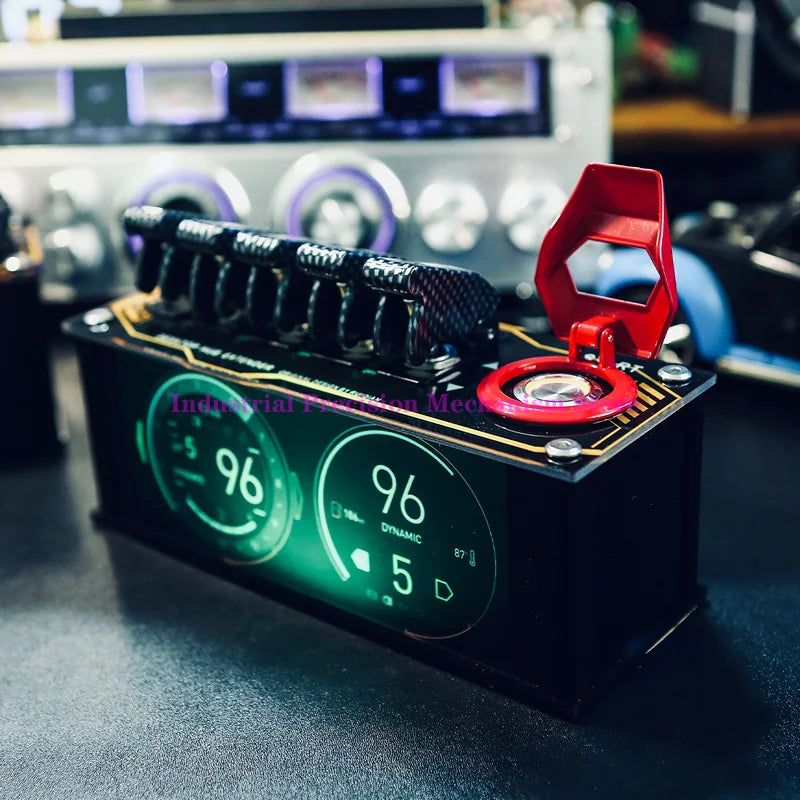 Cool USB Charging Hub, With Airplane Switches And App-controlled RGB Lights, Original & One-Of-A-Kind Design, 6 Ports, Unique Gifts For Men