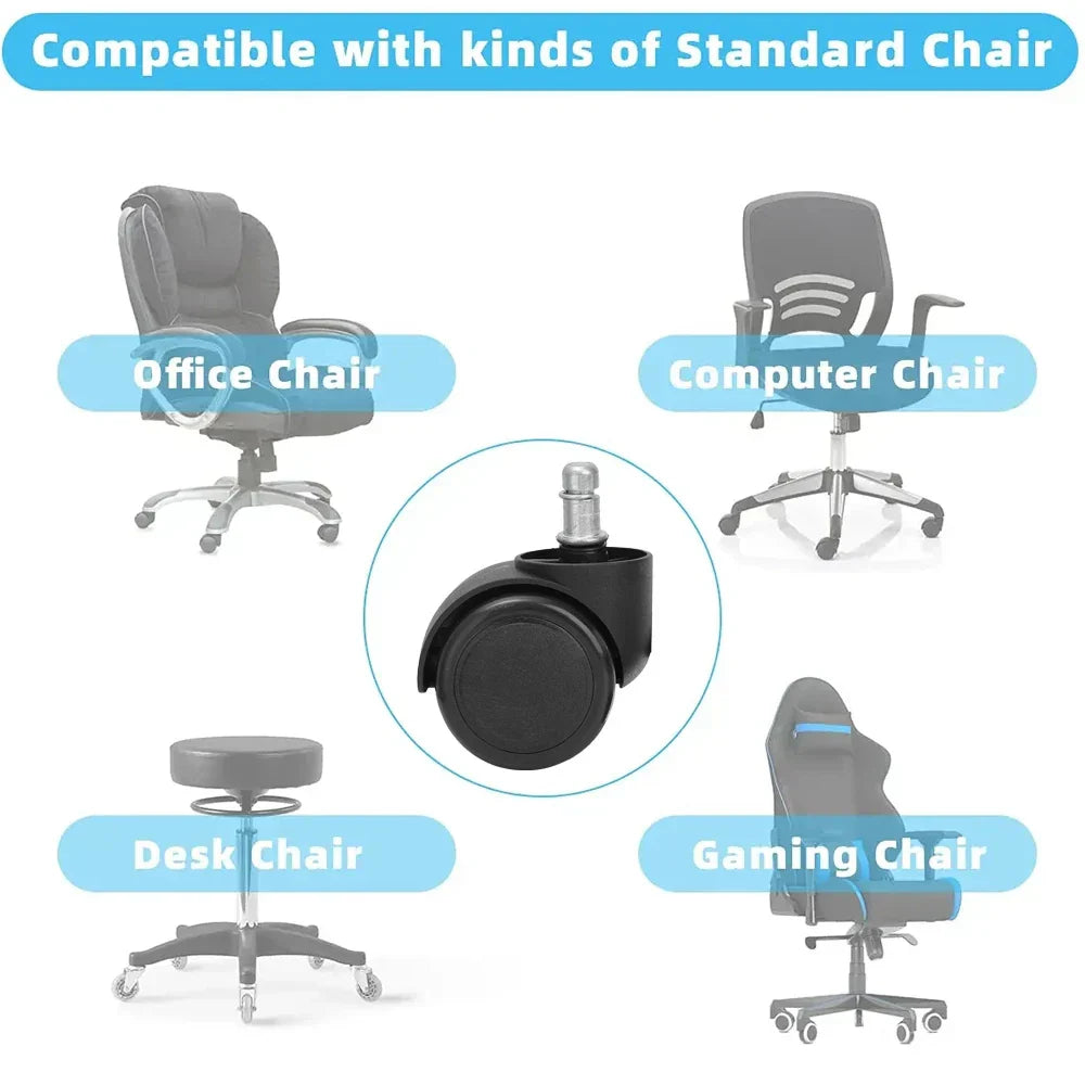 3 Inches Silent and Smooth Rolling Casters.