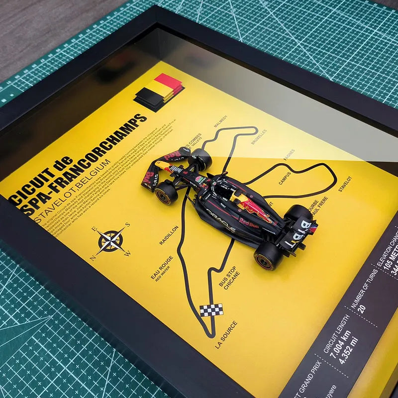 Bburago Verstappen F1 1/43 Red Bull RB20 racing car Model wall art formula 1 Las Vegas Miami USA Singapore circuits 2024 poster