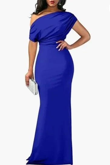 2025 WOMEN'S ELEGANT SLEEVELESS OFF SHOULDER BODYCON LONG FORMAL PARTY EVENING DRESS