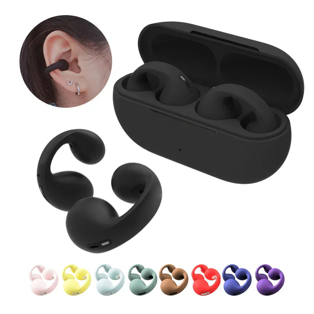 Clip-on bone conduction sports Bluetooth earphones
