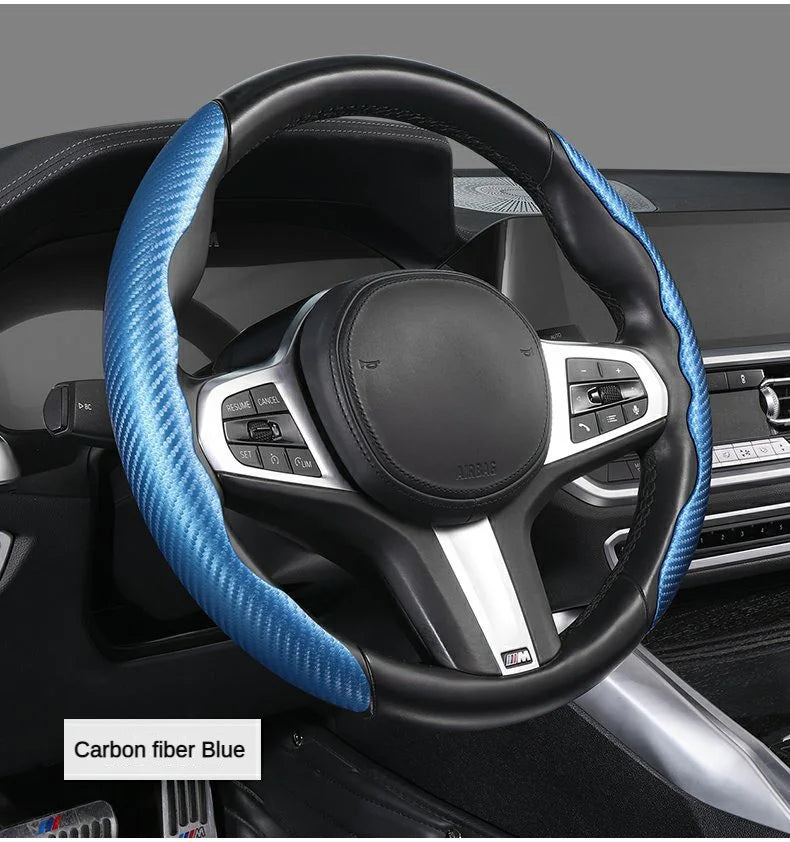Car Carbon Fiber Steering Wheel Cover（2PCS）