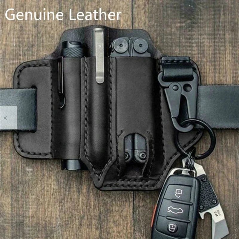 Cowhide Leather Owl Buckle Tactical Multifunctional Belt Cover