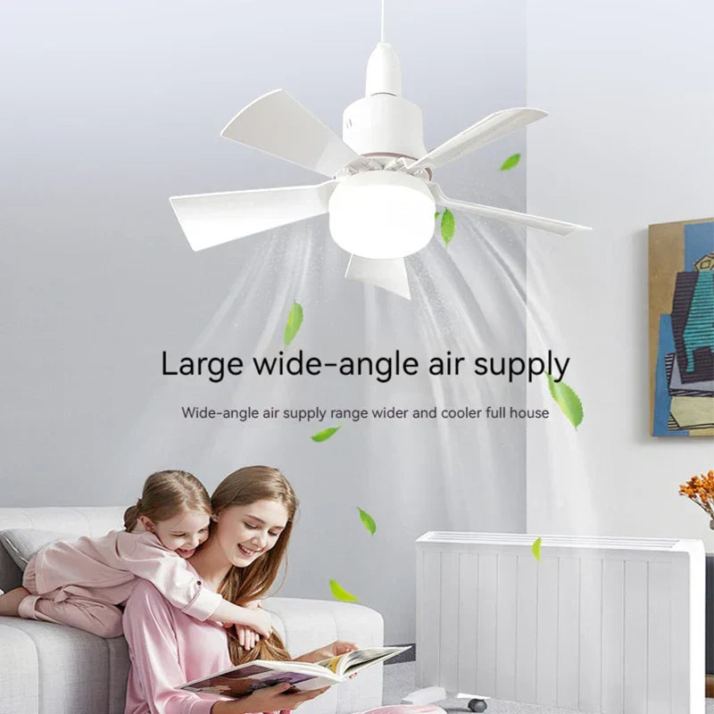 2-IN-1 PORTABLE CEILING FAN & LIGHT with Remote Control