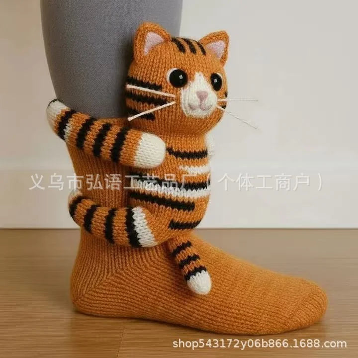 3D Knit Animal Socks