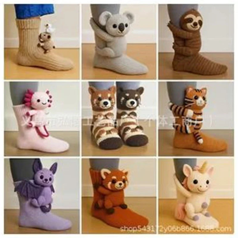 3D Knit Animal Socks