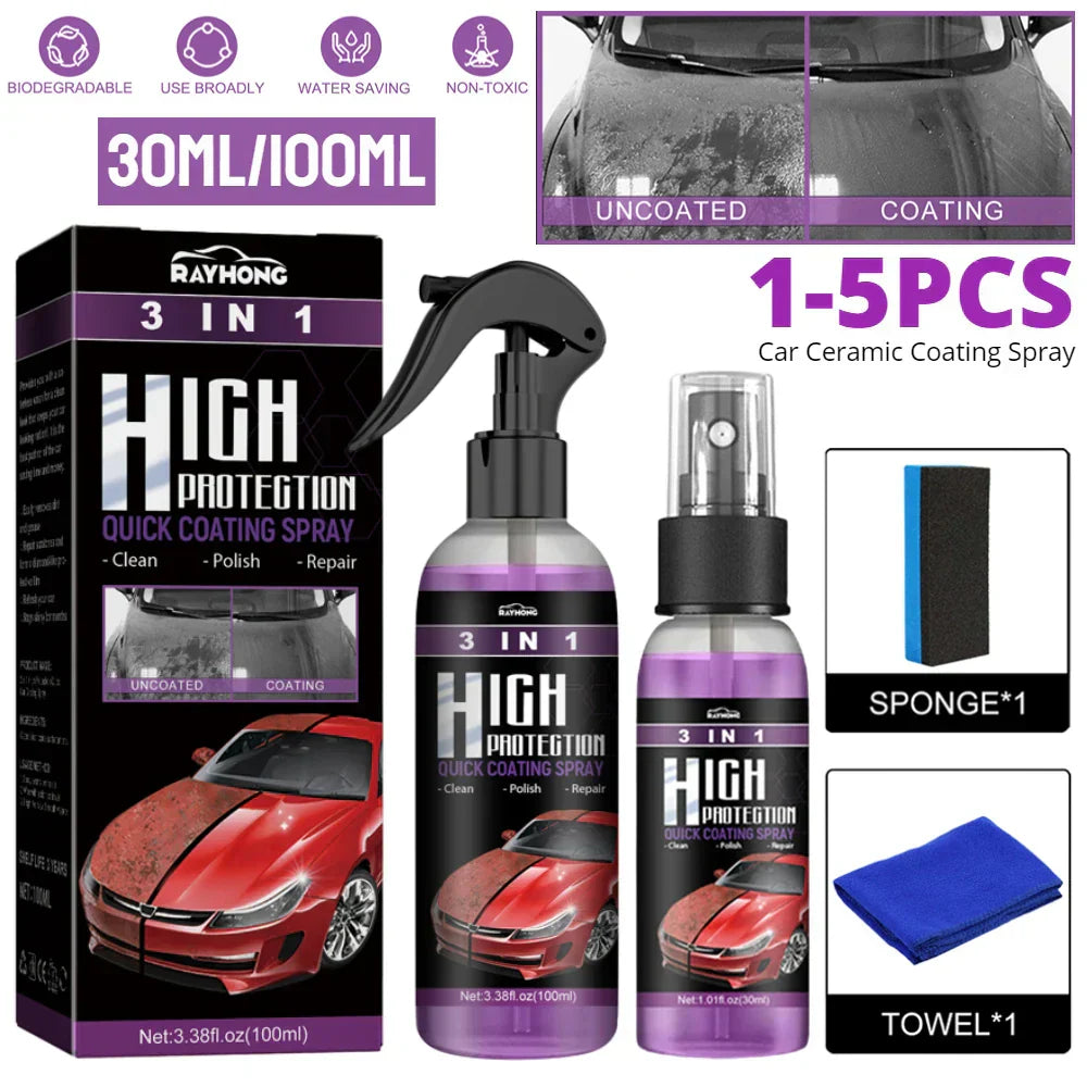 3 in 1 High Protection Car Coating Spray