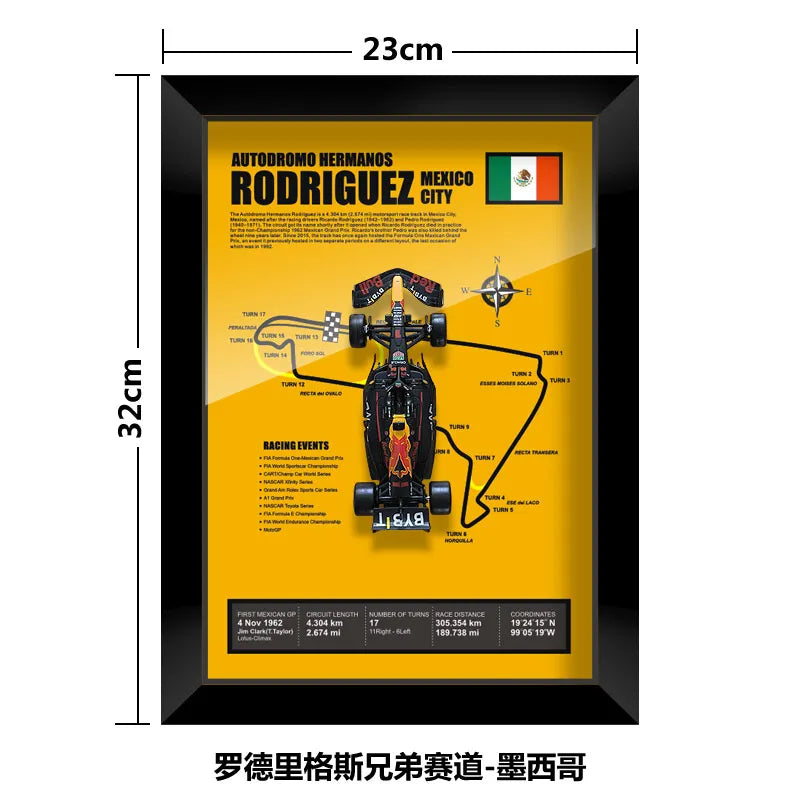 Bburago Verstappen F1 1/43 Red Bull RB20 racing car Model wall art formula 1 Las Vegas Miami USA Singapore circuits 2024 poster