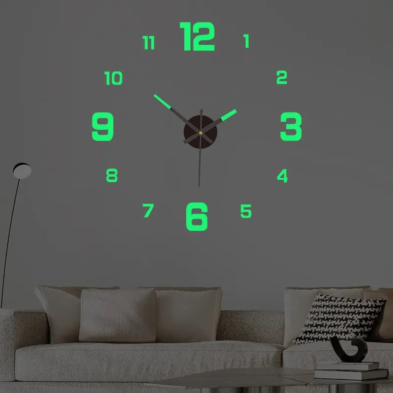 3D Wall Decal Decorative Clock