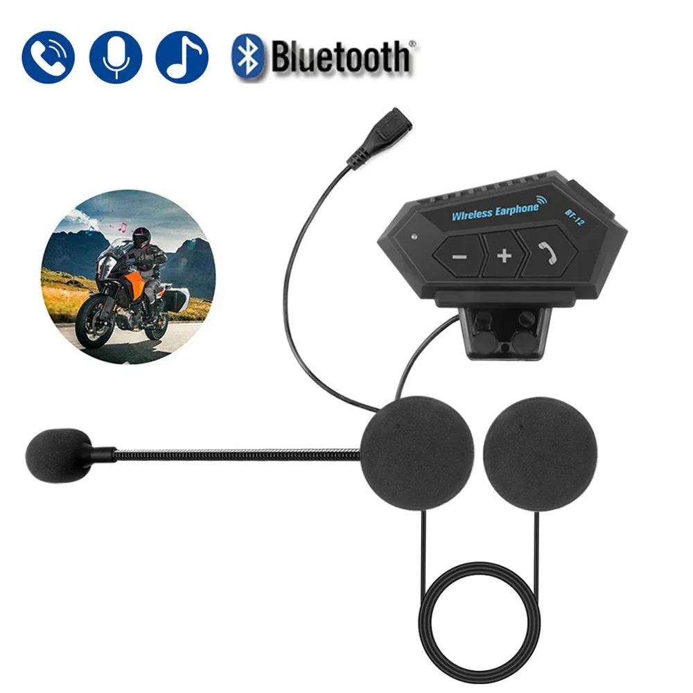 BT12 Motorcycle Helmet Bluetooth Headset