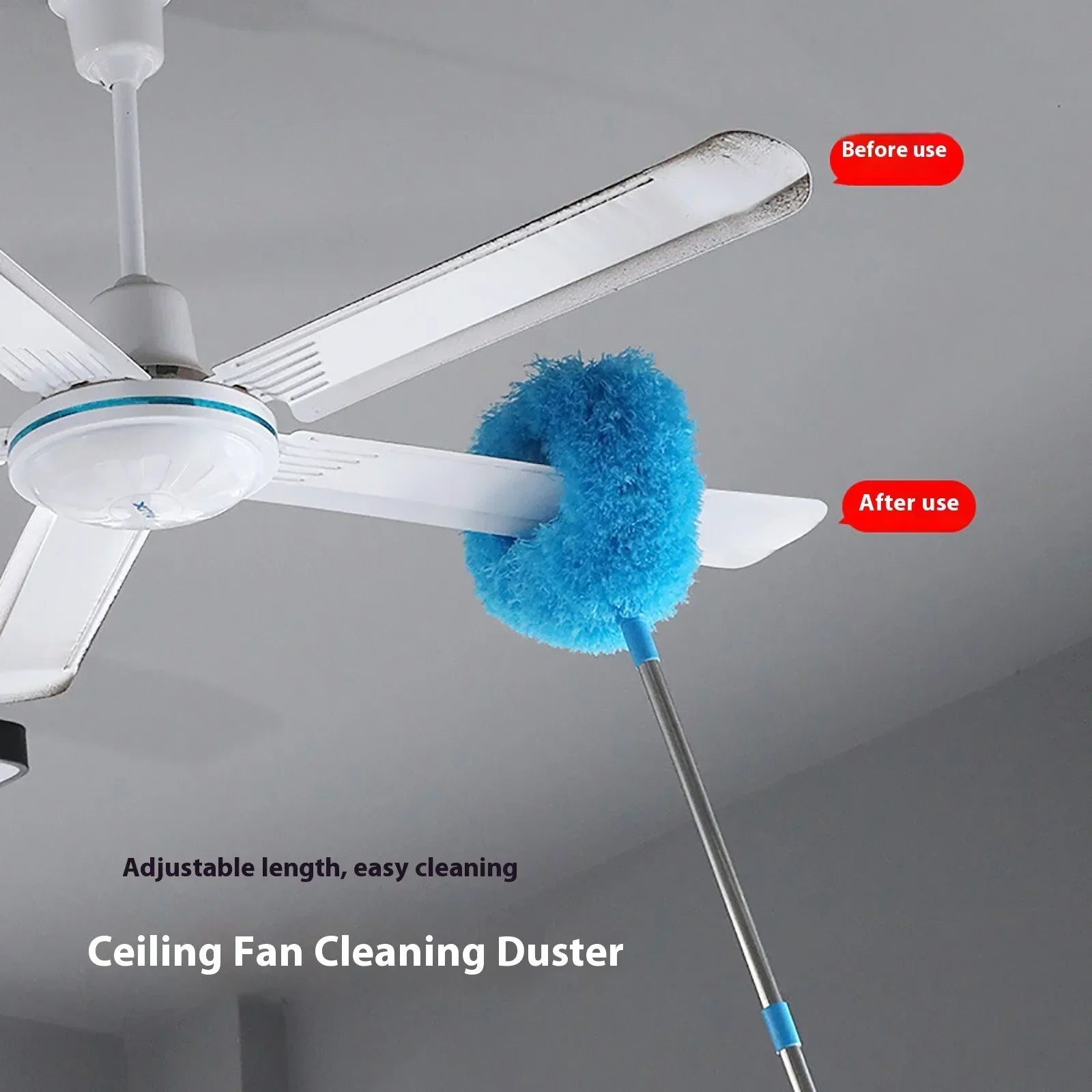 Ceiling Fan Cleaner Duster with Extension Pole