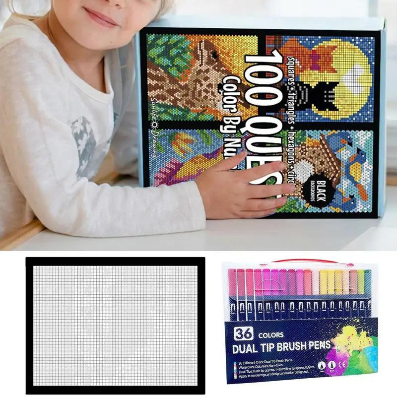 100 QUEST Color by Numbers Book