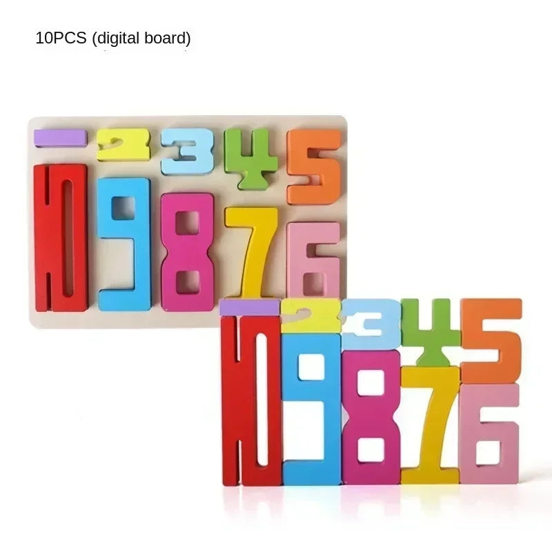 Christmas Wooden Number Building Block