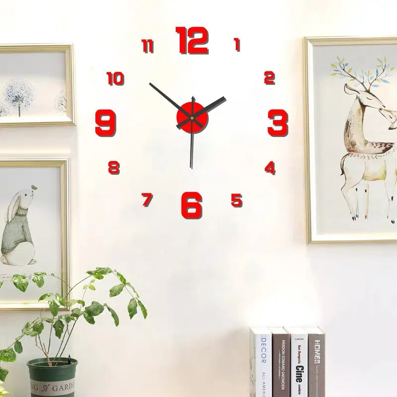 3D Wall Decal Decorative Clock